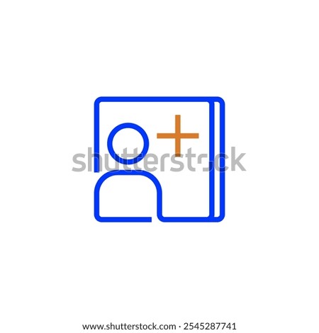 Add friend line icon. linear style sign for mobile concept and web design. Outline vector icon.