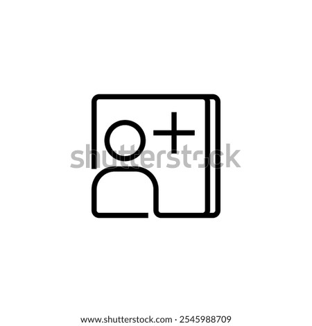 Add friend line icon. linear style sign for mobile concept and web design. Outline vector icon.