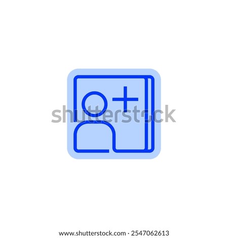 Add friend line icon. linear style sign for mobile concept and web design. Outline vector icon.