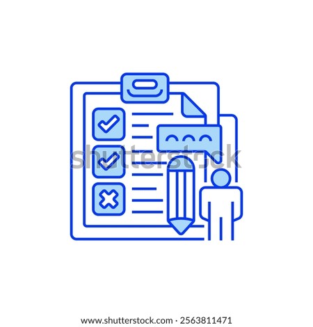 Respondent Filled Line Icon. linear style sign for mobile concept and web design. Outline vector icon.