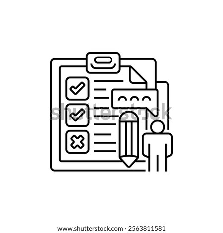 Respondent Line Icon. linear style sign for mobile concept and web design. Outline vector icon.