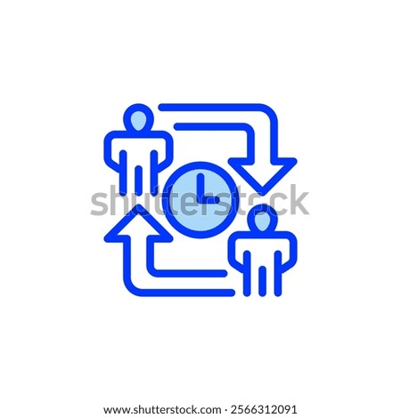 Work Shift Filled Line Icon. linear style sign for mobile concept and web design. Outline vector icon.