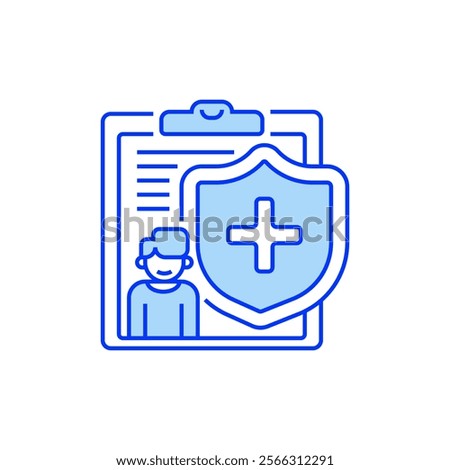 Medical Records Filled Line Icon. linear style sign for mobile concept and web design. Outline vector icon.