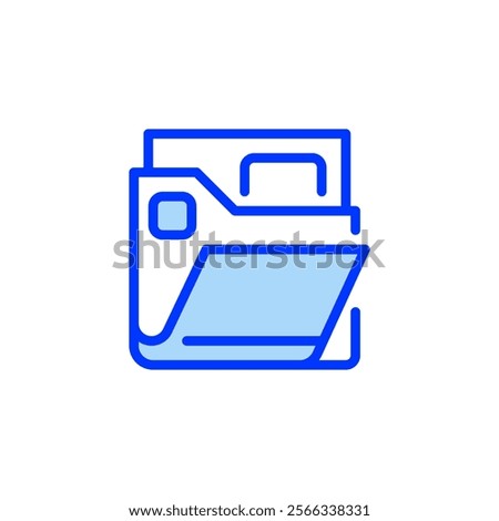 File Folder Filled Line Icon. linear style sign for mobile concept and web design. Outline vector icon.