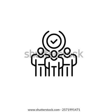 Consensus line icon. Universal creative premium symbol. Vector sign icon logo template. Vector illustration