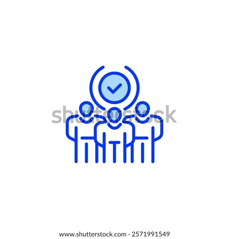 Consensus line icon. Universal creative premium symbol. Vector sign icon logo template. Vector illustration