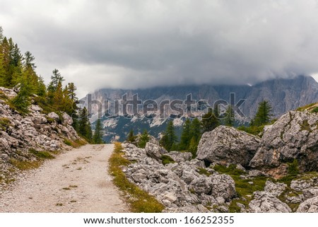 View of the Dolomites after the storm - Italy