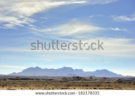 Wispy Clouds above the Chisos Mountains - Big Bend National Park