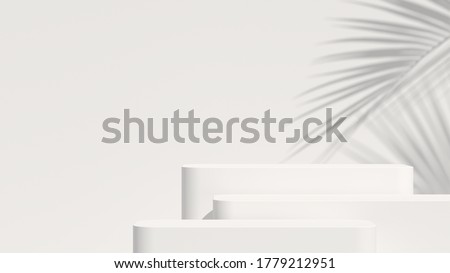Minimal background, mock up scene with podium geometry shape for product display. 3D rendering