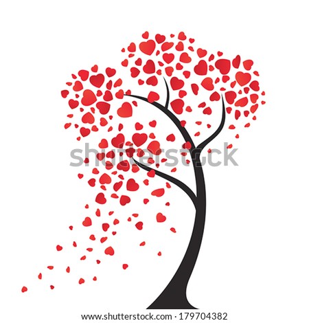 The Hearts Tree. Vector Illustration. - 179704382 : Shutterstock