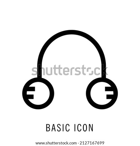 Basic App Ui isolated on white background. recylebin,  music, headphone, down, plus