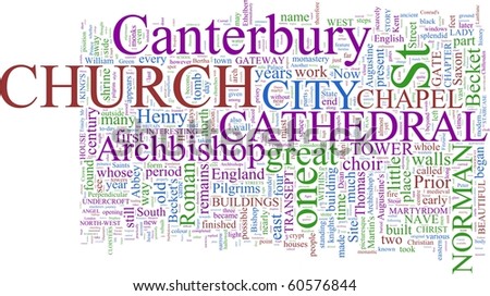 Word Cloud based Around Canterbury, UK