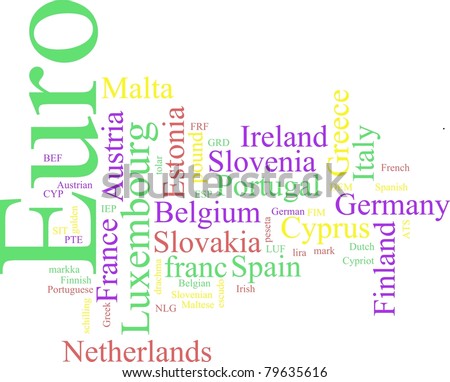 Word Cloud based around the Common European Currency