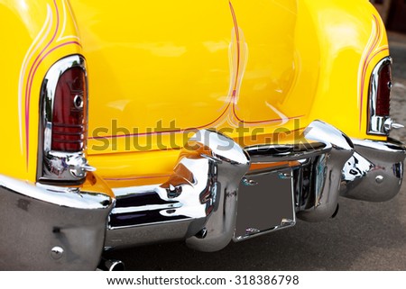 Franken, Germany, 21 June 2015: Rear detail of 1951 Mercury Coupe vintage car