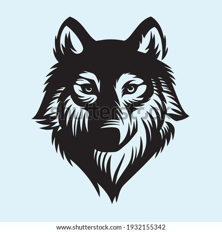 Black Wolf Head Vector illustration