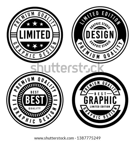 A Vintage badge design set.