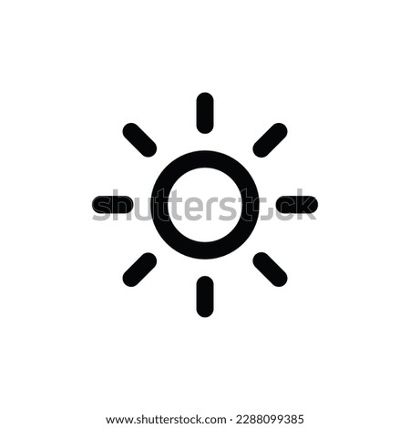 Sun icon vector. Sunlight sign