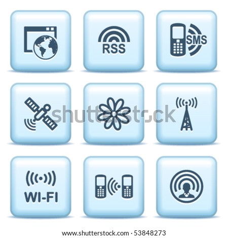 Icons with blue buttons 30