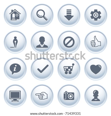 Basic web icons on buttons.
