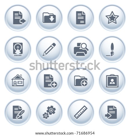 Document icons on buttons, set 2