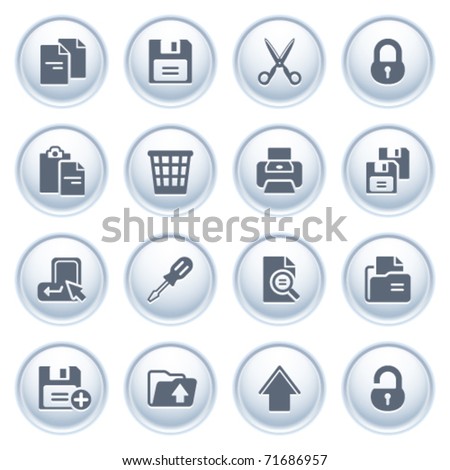 Document icons on buttons, set 1