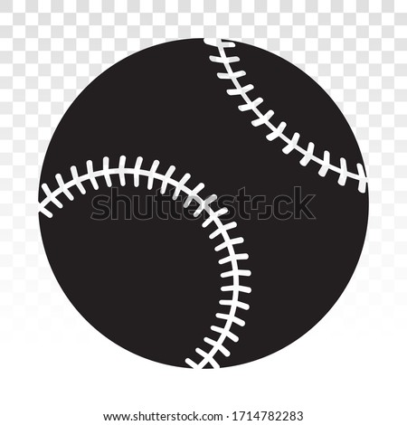 Baseball ball vector flat icon for sport apps or website on a transparent background