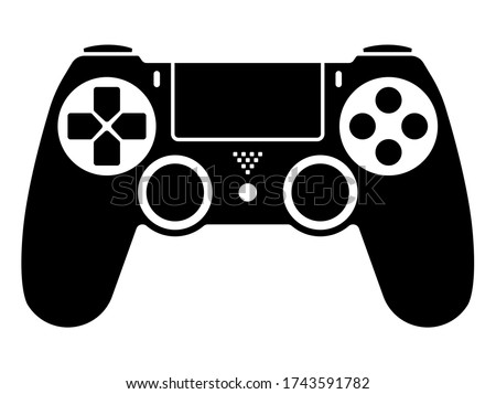 Video game ps4 controller / gamepad flat icons for apps and websites