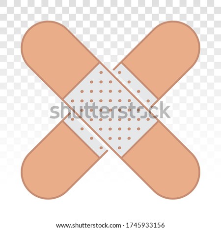 sticking plaster / bandage flat color icon for app and website
