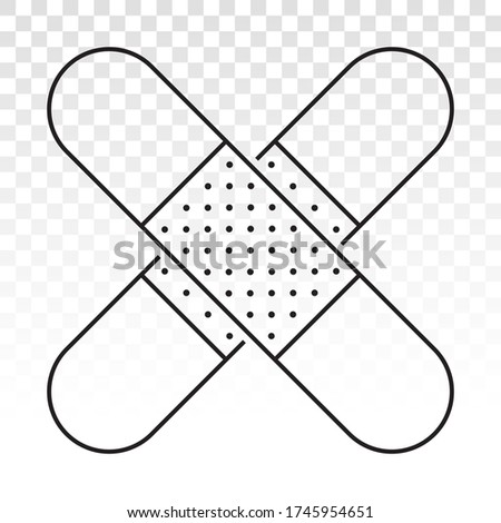 sticking plaster / bandage line art icon for app and website