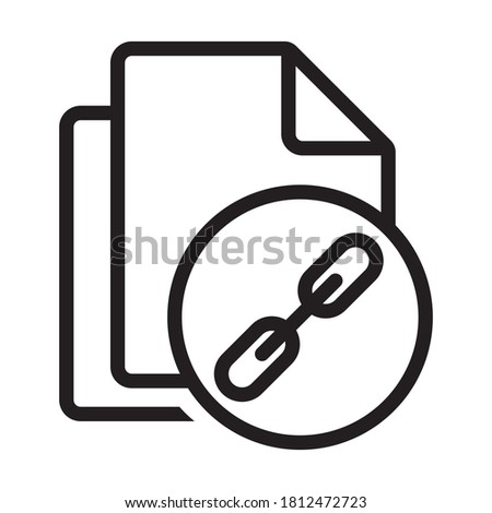 line art vector icon a folder copy link for apps and websites