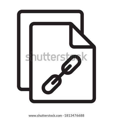 Copy link files line art vector icon for apps and websites