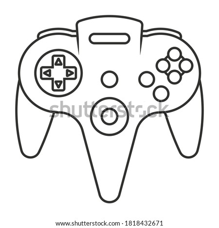 video game controller line art icon for apps or website