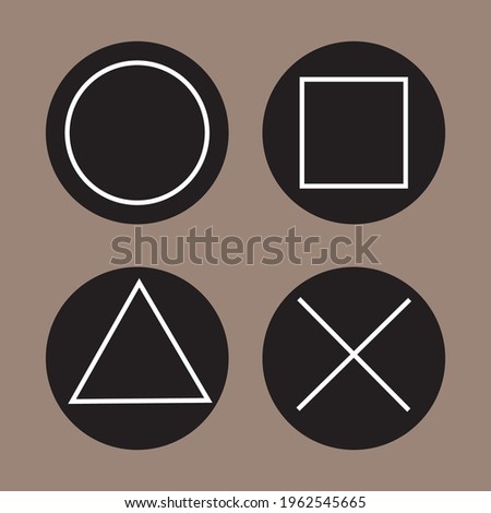 illustration of game keyboad image of circle, square, triangle, cross
