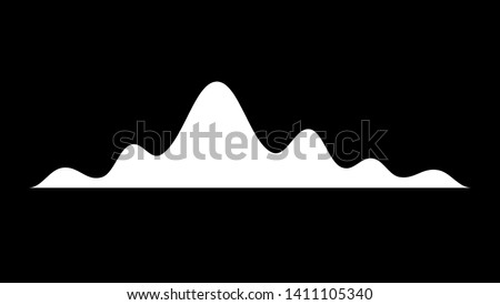 White sound wave. Symbol of audio signal