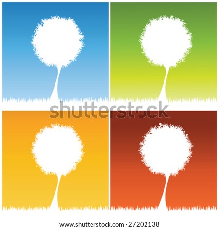 abstract tree background, vector illustration