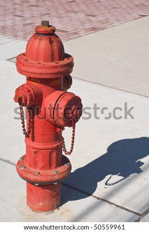 Red Fire Hydrant On A City Sidewalk Stock Photo 50559961 : Shutterstock