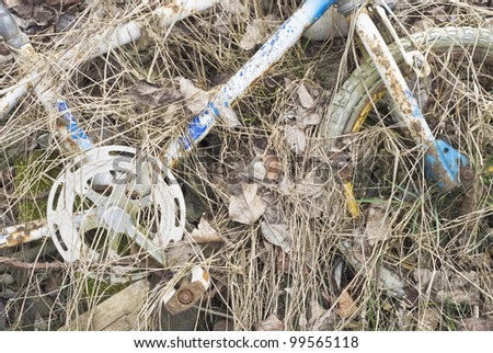 Old and Abandoned Bike as Everyday Environmental Pollution