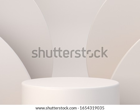 Pastel colors shapes on natural pastel colors abstract background. Minimal  cylinder podium. Scene with geometrical forms. Empty showcase, cosmetic product presentation. Fashion magazine. 3d render. 