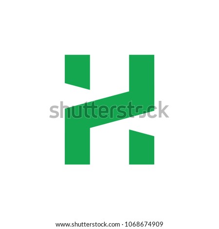 abstract number 2 h logo vector