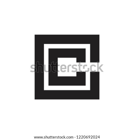 abstract letter cc square logo vector