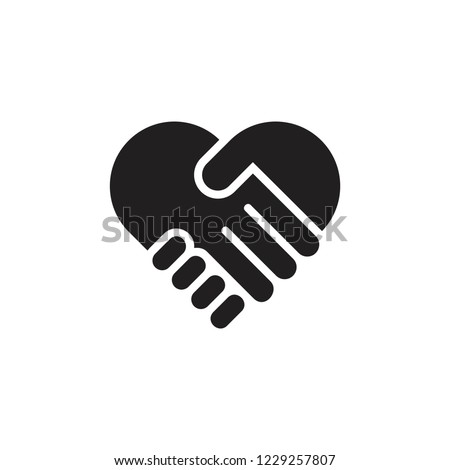 hand palm care love symbol vector