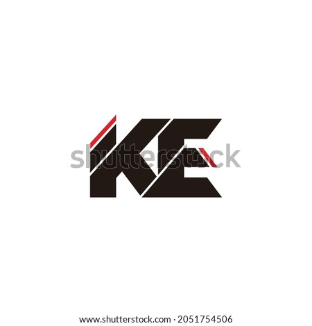 letter ke simple linked geometric colorful logo vector Stok fotoğraf © 