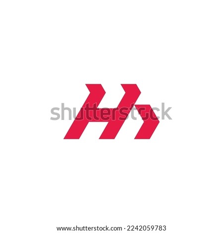letter hb motioun run arrow geometric logo vector 