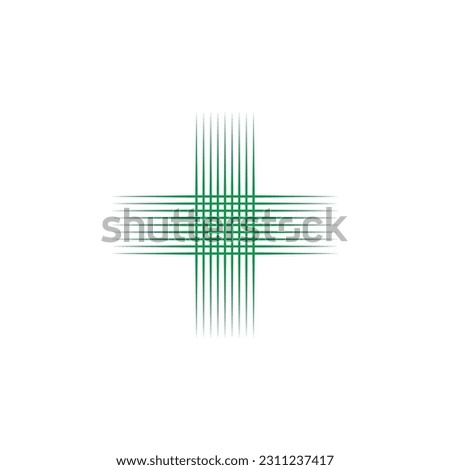 stripes thin lines plus medical symbol icon vector 