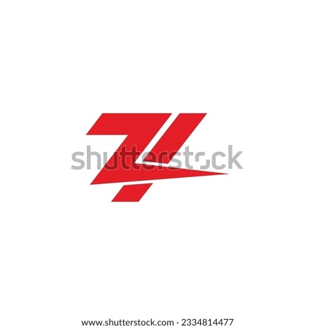 letter z zap! exclamation simple logo vector 