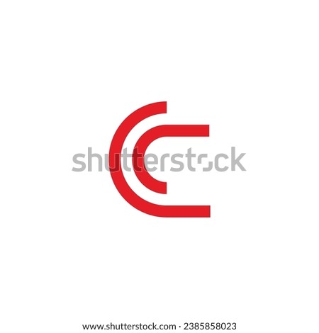 letter cc stripe motion line logo vector 