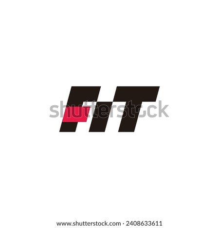 letter ft motion stripe logo vector 