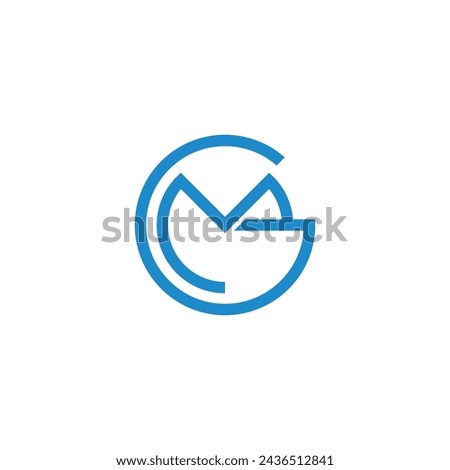 letter cmg motion circle logo vector 