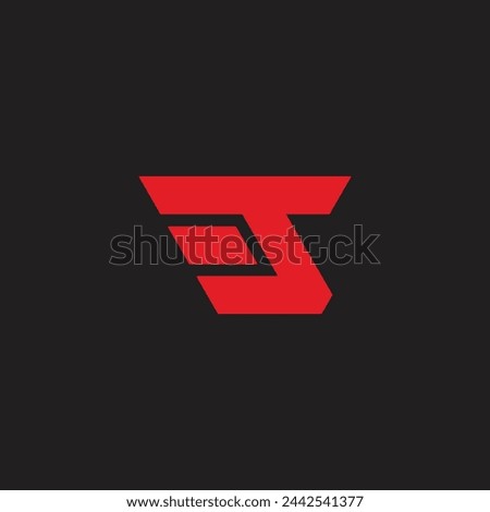 letter t run fast motion simple geometric logo vector 