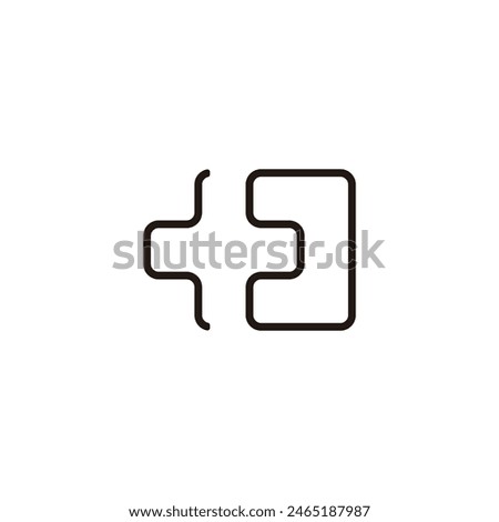 plus medical box kit lines art thin logo vector 